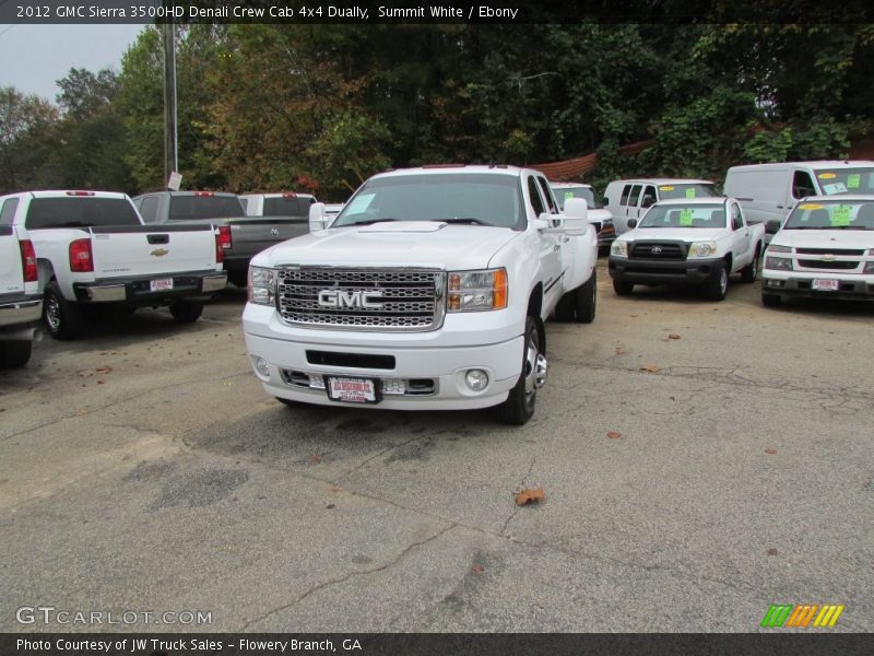 Summit White / Ebony 2012 GMC Sierra 3500HD Denali Crew Cab 4x4 Dually
