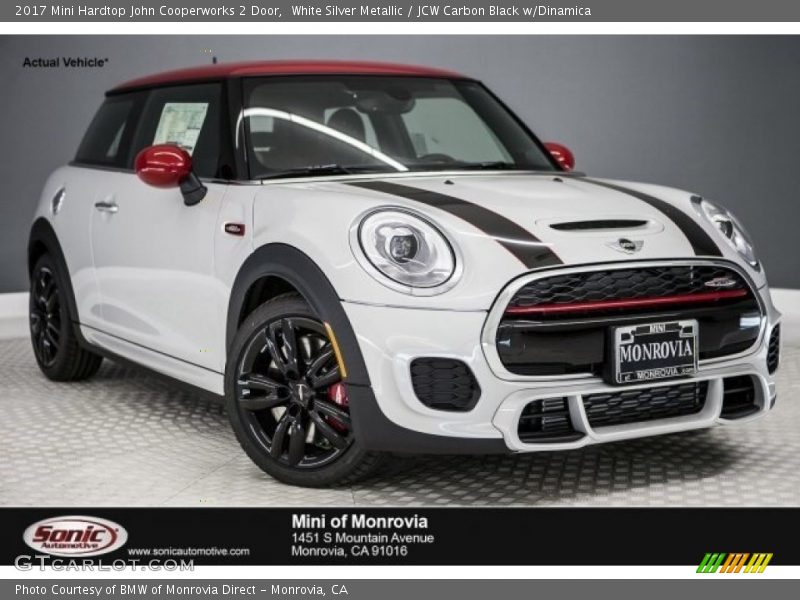 White Silver Metallic / JCW Carbon Black w/Dinamica 2017 Mini Hardtop John Cooperworks 2 Door