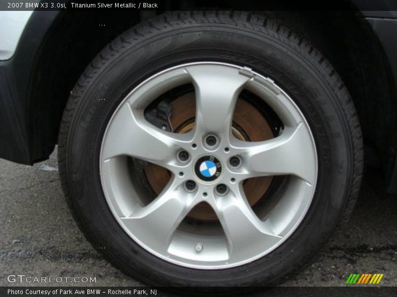 Titanium Silver Metallic / Black 2007 BMW X3 3.0si