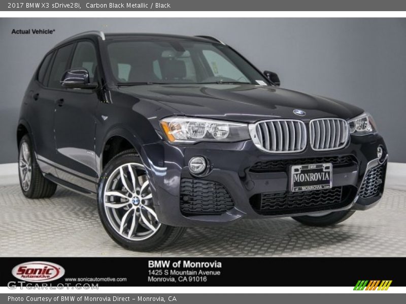 Carbon Black Metallic / Black 2017 BMW X3 sDrive28i