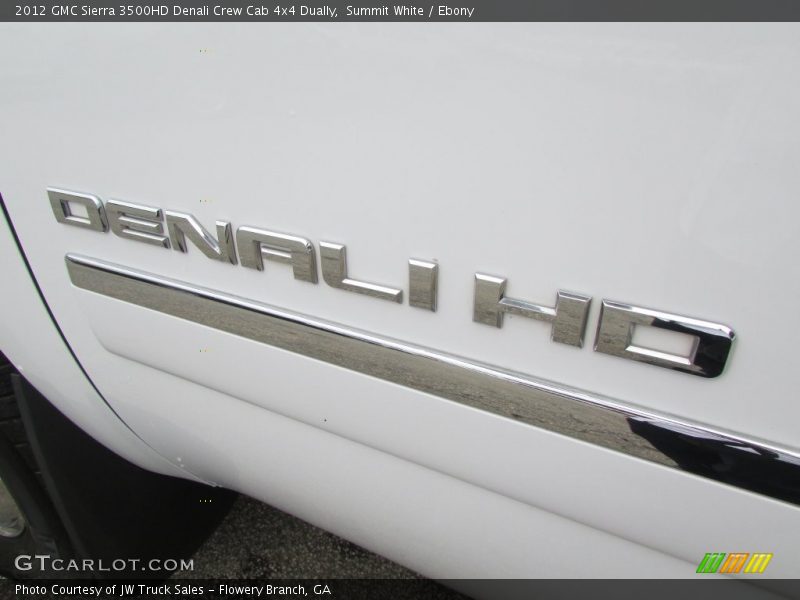 Summit White / Ebony 2012 GMC Sierra 3500HD Denali Crew Cab 4x4 Dually