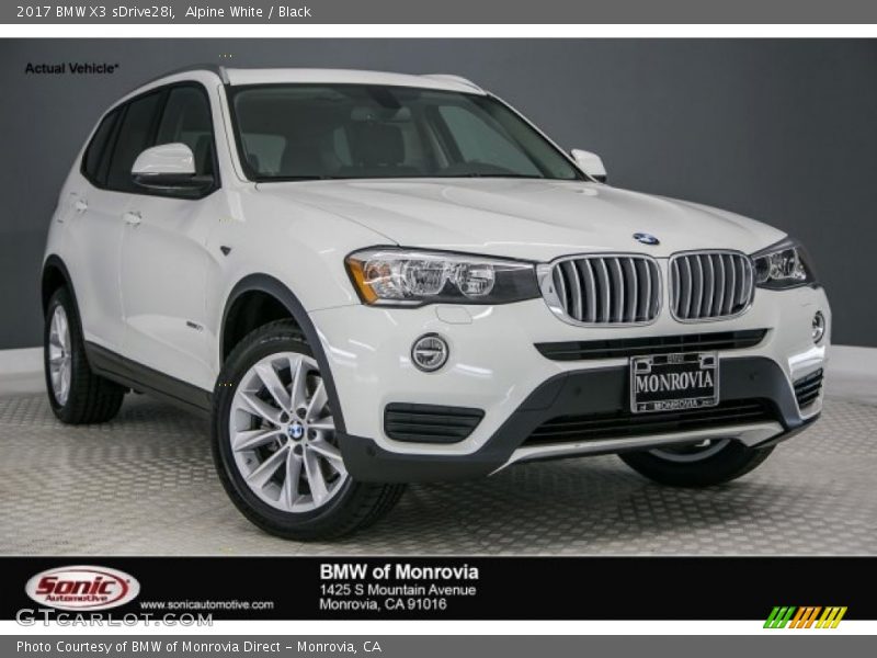 Alpine White / Black 2017 BMW X3 sDrive28i