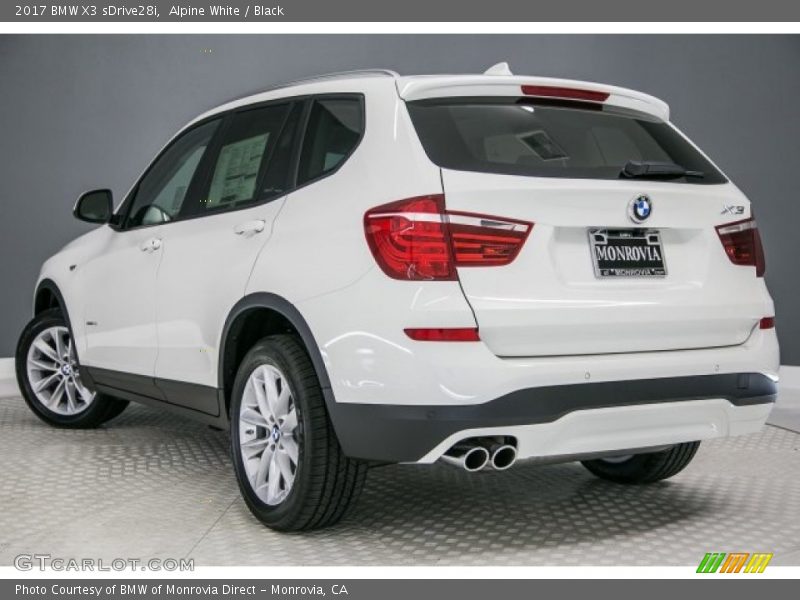 Alpine White / Black 2017 BMW X3 sDrive28i