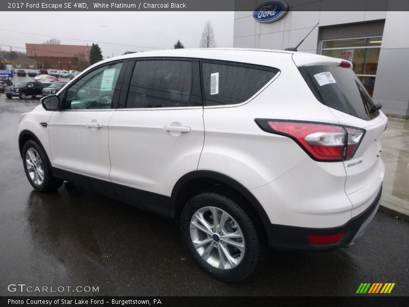 White Platinum / Charcoal Black 2017 Ford Escape SE 4WD