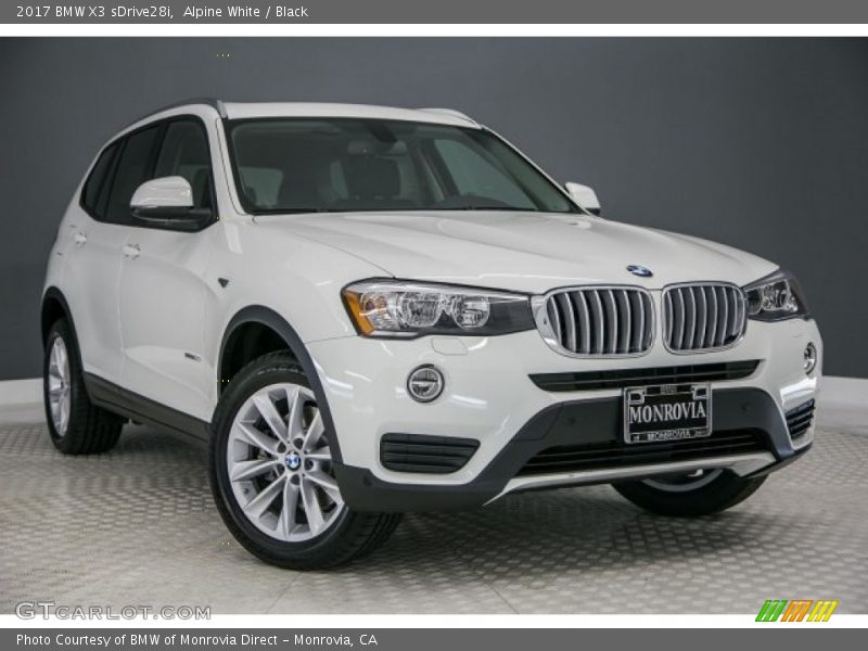 Alpine White / Black 2017 BMW X3 sDrive28i