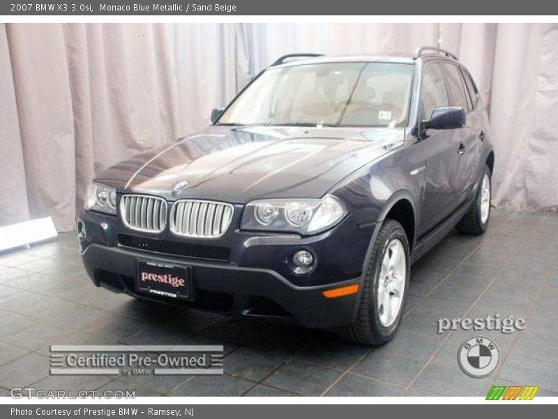 Monaco Blue Metallic / Sand Beige 2007 BMW X3 3.0si