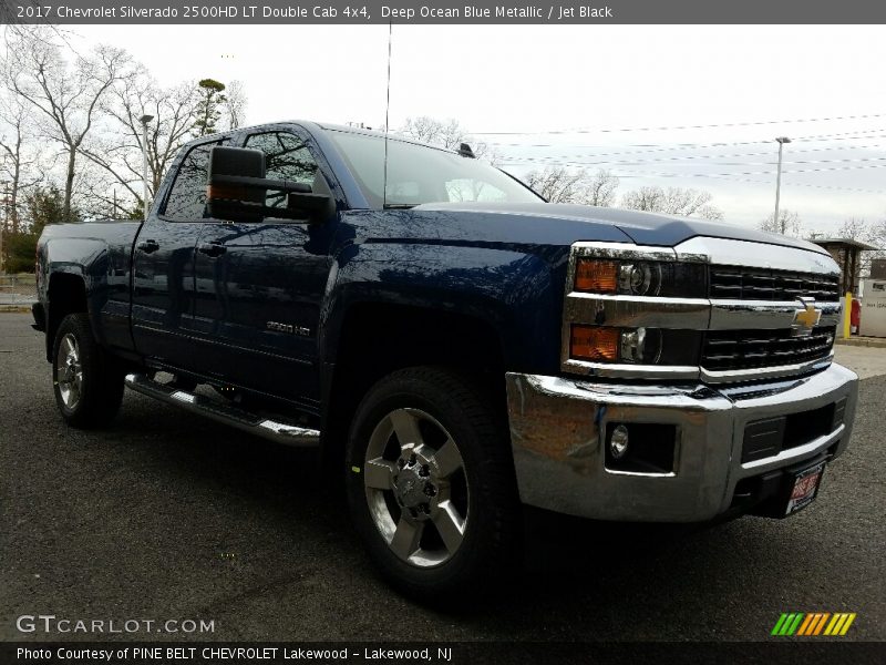 Deep Ocean Blue Metallic / Jet Black 2017 Chevrolet Silverado 2500HD LT Double Cab 4x4