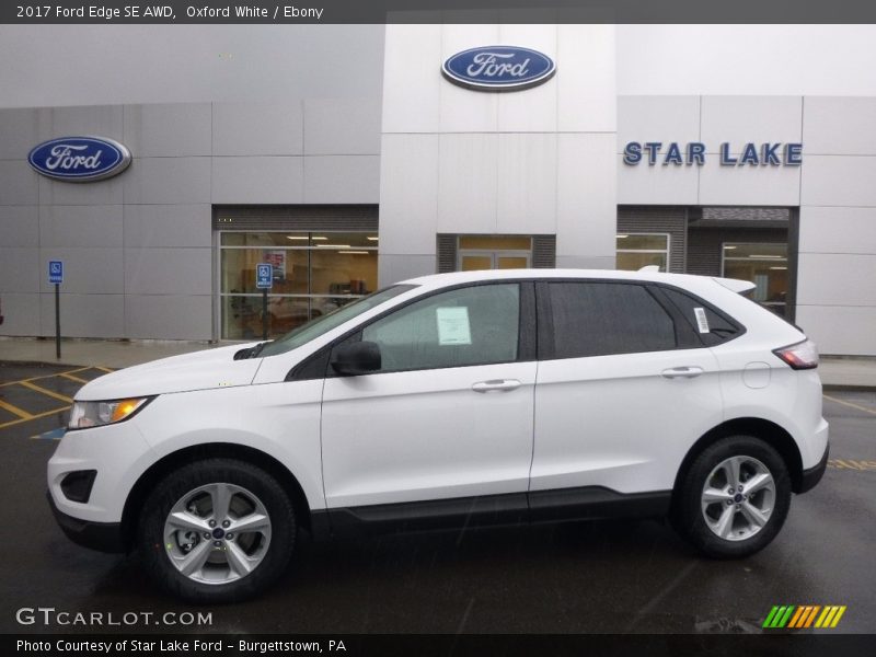 Oxford White / Ebony 2017 Ford Edge SE AWD