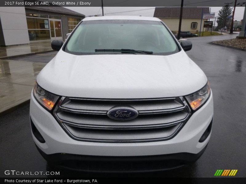 Oxford White / Ebony 2017 Ford Edge SE AWD