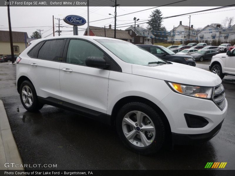 Oxford White / Ebony 2017 Ford Edge SE AWD