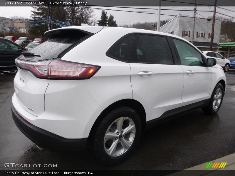 Oxford White / Ebony 2017 Ford Edge SE AWD