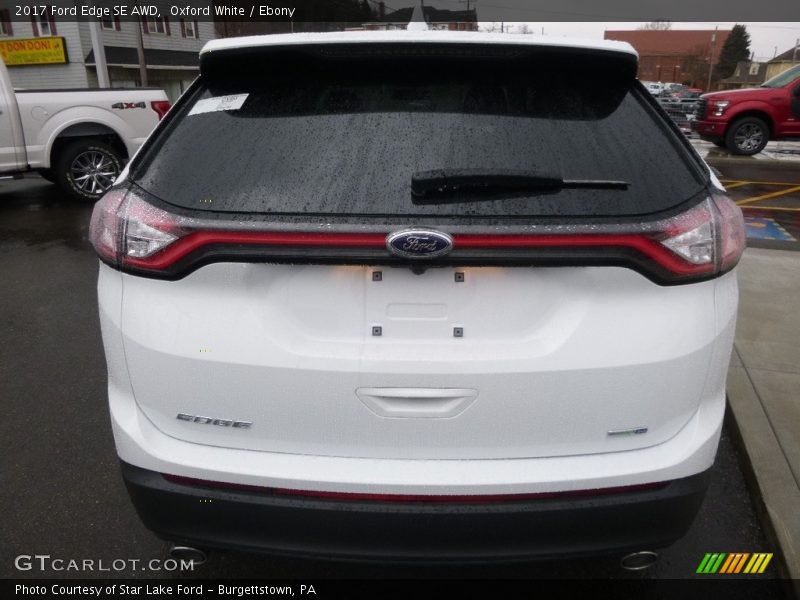 Oxford White / Ebony 2017 Ford Edge SE AWD