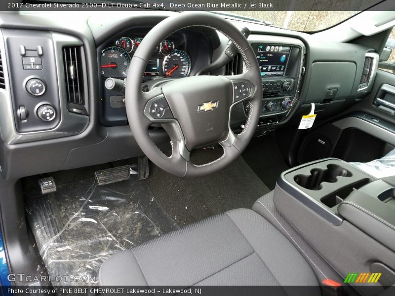 Deep Ocean Blue Metallic / Jet Black 2017 Chevrolet Silverado 2500HD LT Double Cab 4x4