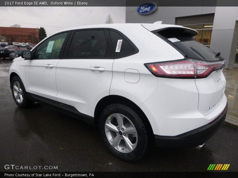 Oxford White / Ebony 2017 Ford Edge SE AWD