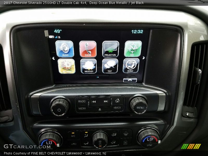 Deep Ocean Blue Metallic / Jet Black 2017 Chevrolet Silverado 2500HD LT Double Cab 4x4