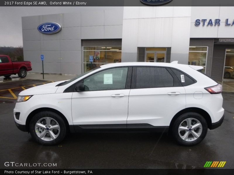 Oxford White / Ebony 2017 Ford Edge SE AWD
