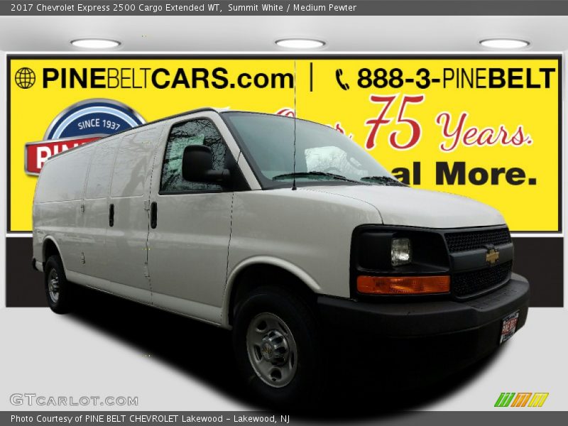 Summit White / Medium Pewter 2017 Chevrolet Express 2500 Cargo Extended WT