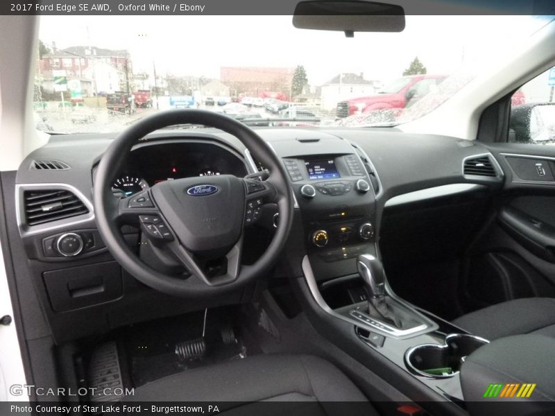 Oxford White / Ebony 2017 Ford Edge SE AWD