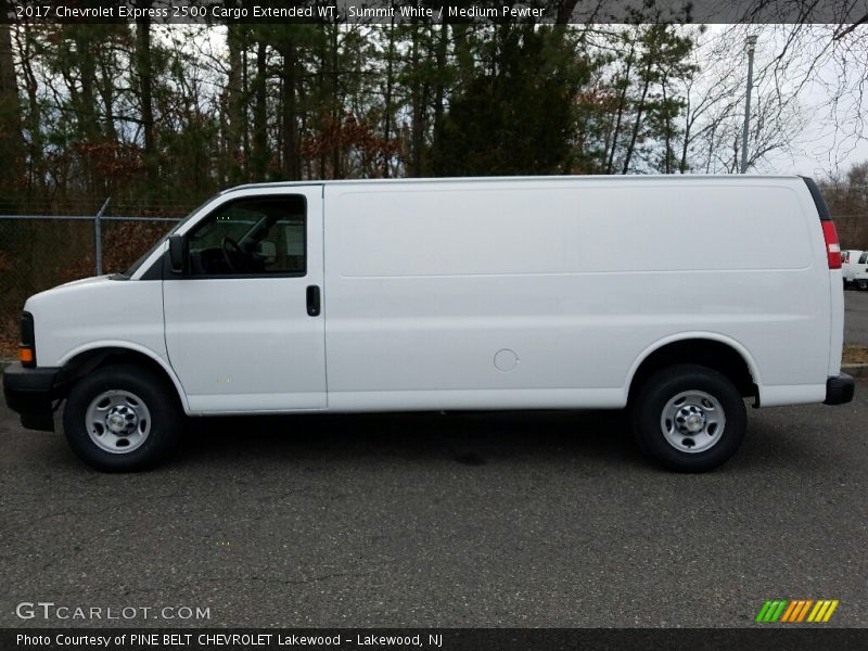 Summit White / Medium Pewter 2017 Chevrolet Express 2500 Cargo Extended WT