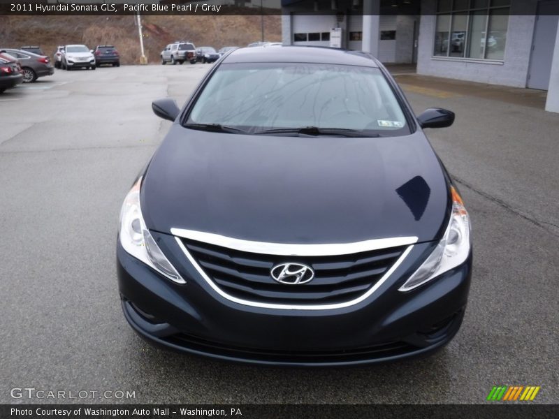 Pacific Blue Pearl / Gray 2011 Hyundai Sonata GLS