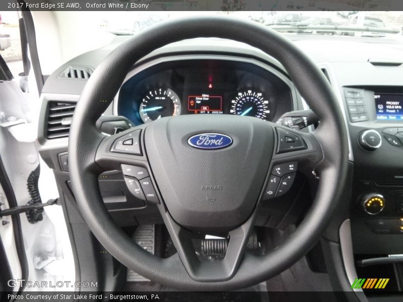 Oxford White / Ebony 2017 Ford Edge SE AWD