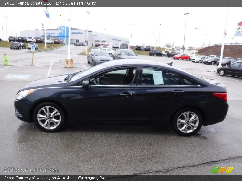 Pacific Blue Pearl / Gray 2011 Hyundai Sonata GLS