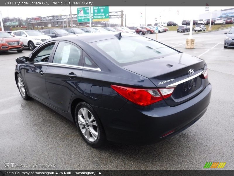 Pacific Blue Pearl / Gray 2011 Hyundai Sonata GLS