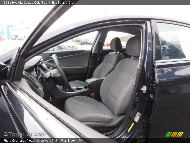 Pacific Blue Pearl / Gray 2011 Hyundai Sonata GLS