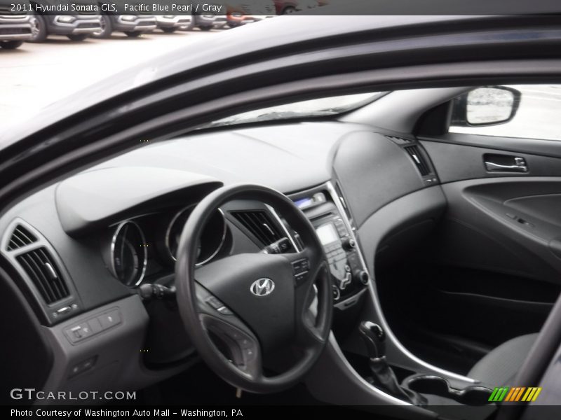 Pacific Blue Pearl / Gray 2011 Hyundai Sonata GLS