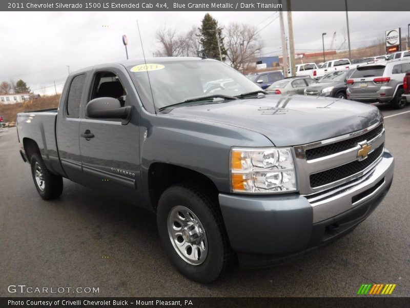 Blue Granite Metallic / Dark Titanium 2011 Chevrolet Silverado 1500 LS Extended Cab 4x4