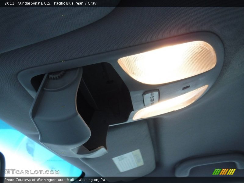 Pacific Blue Pearl / Gray 2011 Hyundai Sonata GLS