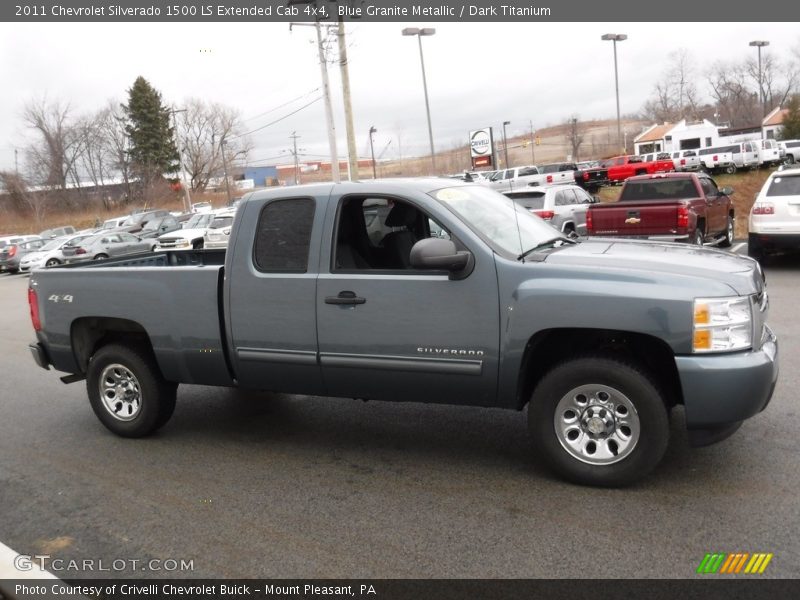 Blue Granite Metallic / Dark Titanium 2011 Chevrolet Silverado 1500 LS Extended Cab 4x4