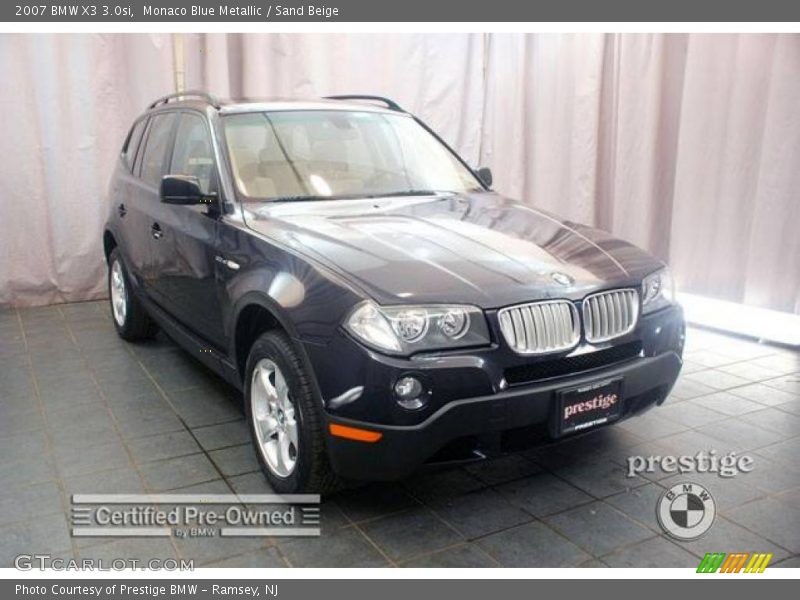 Monaco Blue Metallic / Sand Beige 2007 BMW X3 3.0si