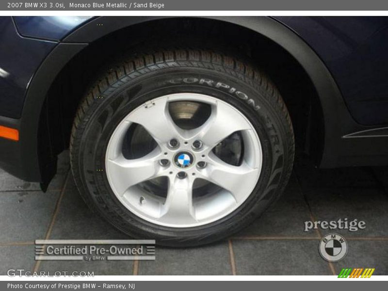 Monaco Blue Metallic / Sand Beige 2007 BMW X3 3.0si