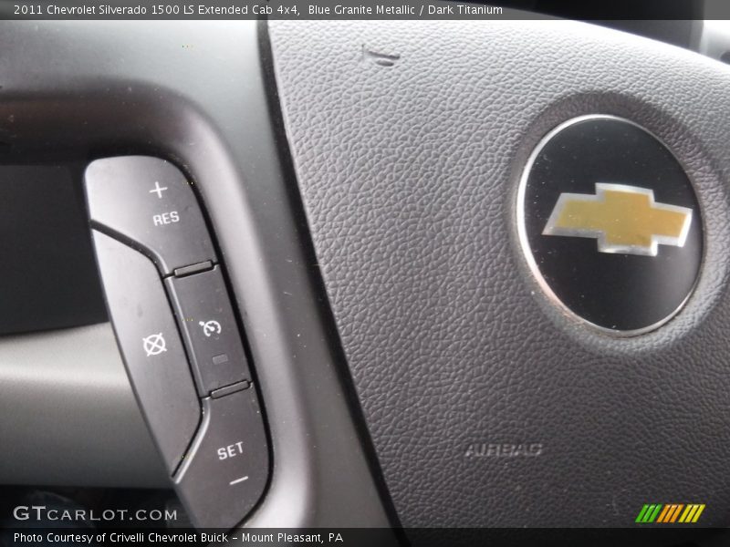 Blue Granite Metallic / Dark Titanium 2011 Chevrolet Silverado 1500 LS Extended Cab 4x4
