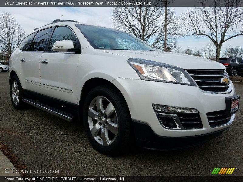 Iridescent Pearl Tricoat / Ebony/Saddle Up 2017 Chevrolet Traverse Premier AWD