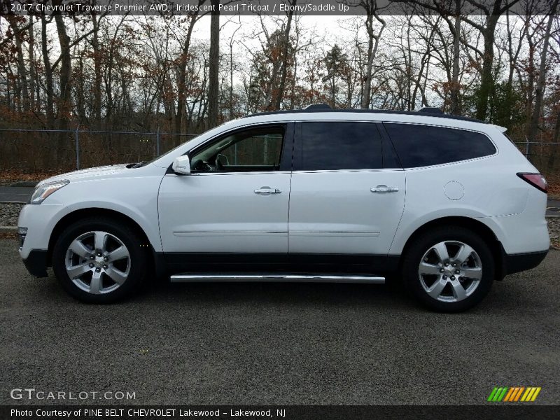 Iridescent Pearl Tricoat / Ebony/Saddle Up 2017 Chevrolet Traverse Premier AWD
