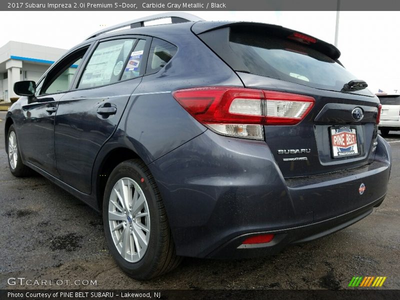 Carbide Gray Metallic / Black 2017 Subaru Impreza 2.0i Premium 5-Door