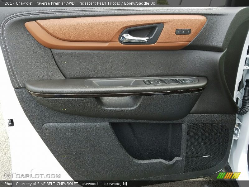 Iridescent Pearl Tricoat / Ebony/Saddle Up 2017 Chevrolet Traverse Premier AWD