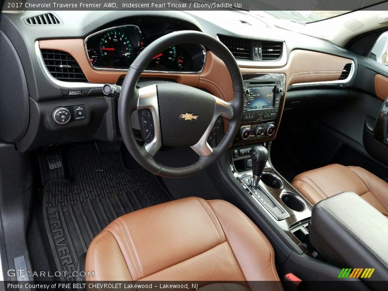 Iridescent Pearl Tricoat / Ebony/Saddle Up 2017 Chevrolet Traverse Premier AWD