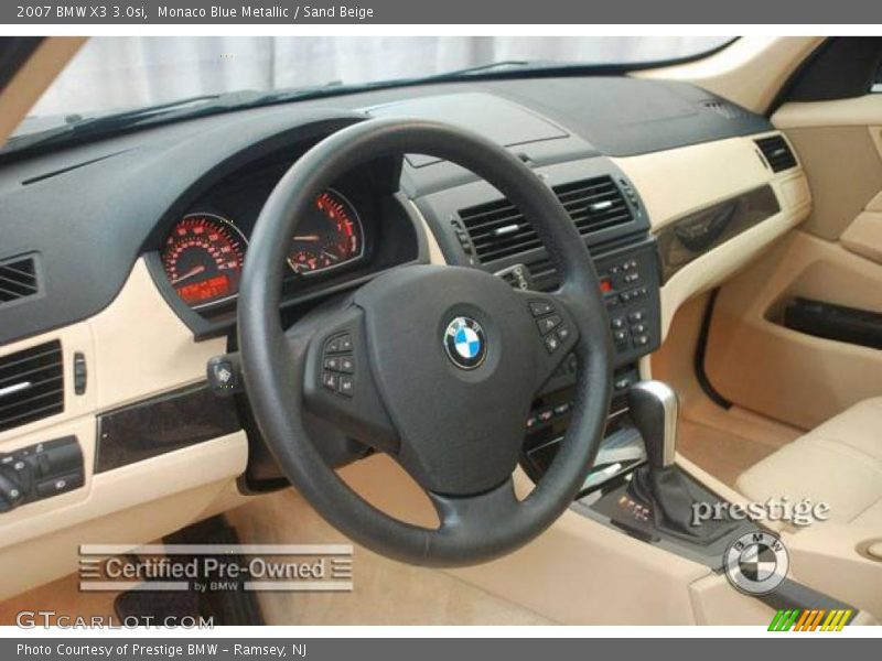Monaco Blue Metallic / Sand Beige 2007 BMW X3 3.0si