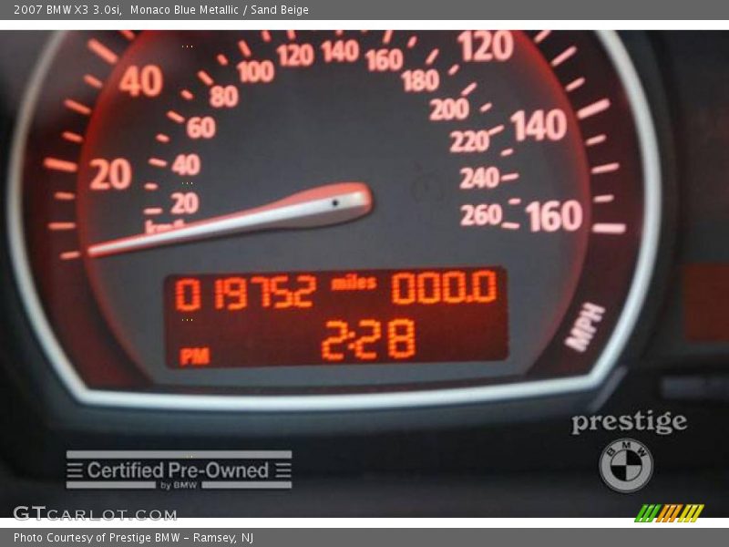 Monaco Blue Metallic / Sand Beige 2007 BMW X3 3.0si