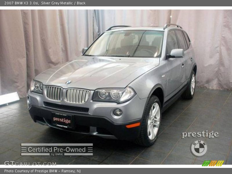 Silver Grey Metallic / Black 2007 BMW X3 3.0si