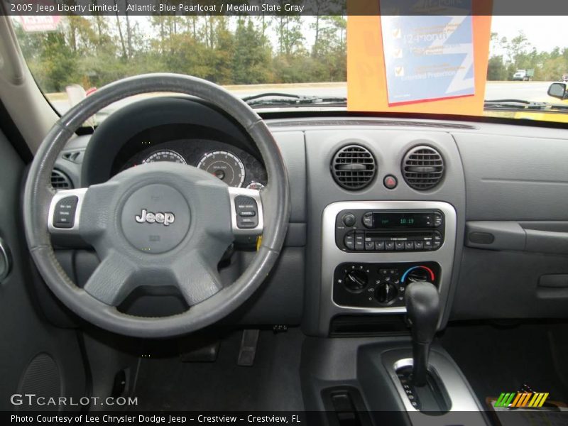 Atlantic Blue Pearlcoat / Medium Slate Gray 2005 Jeep Liberty Limited