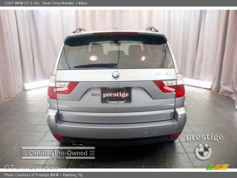 Silver Grey Metallic / Black 2007 BMW X3 3.0si