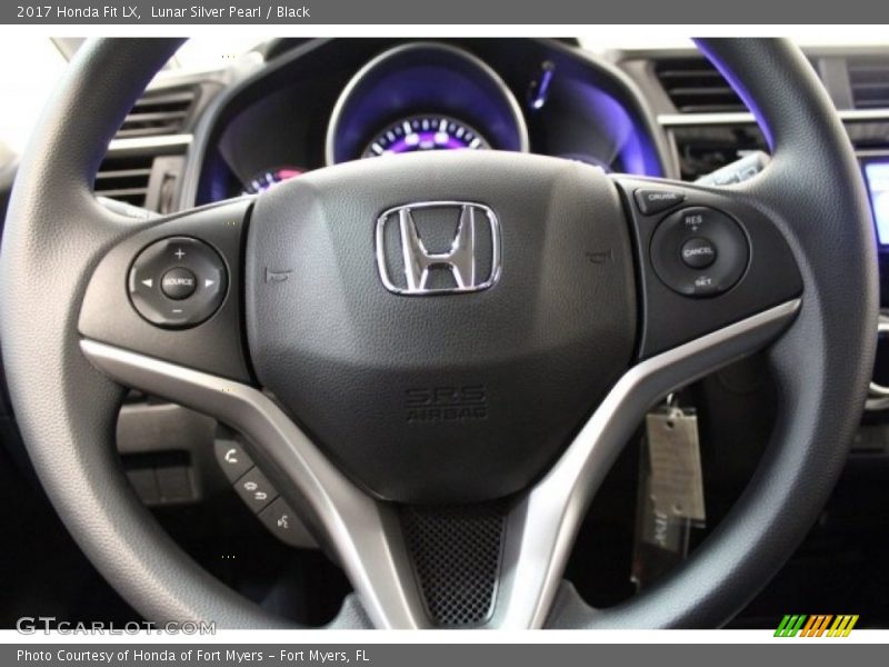 Lunar Silver Pearl / Black 2017 Honda Fit LX