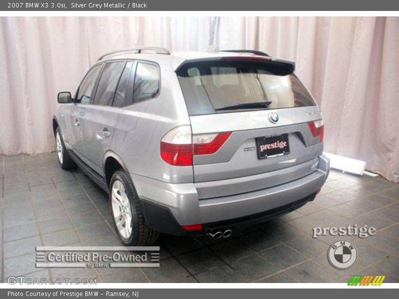 Silver Grey Metallic / Black 2007 BMW X3 3.0si