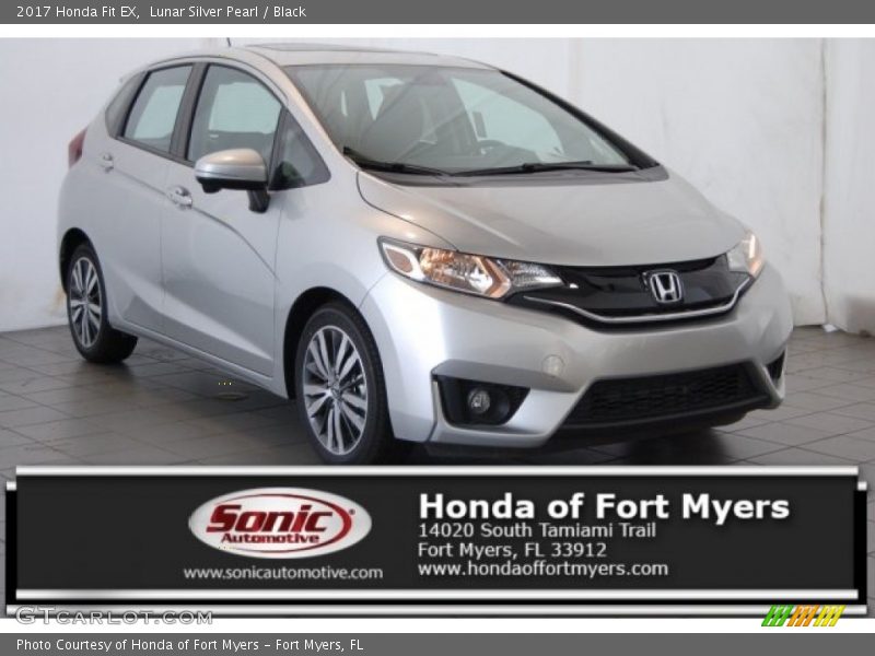 Lunar Silver Pearl / Black 2017 Honda Fit EX