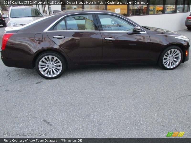 Cocoa Bronze Metallic / Light Cashmere/Medium Cashmere 2016 Cadillac CTS 2.0T Luxury AWD Sedan