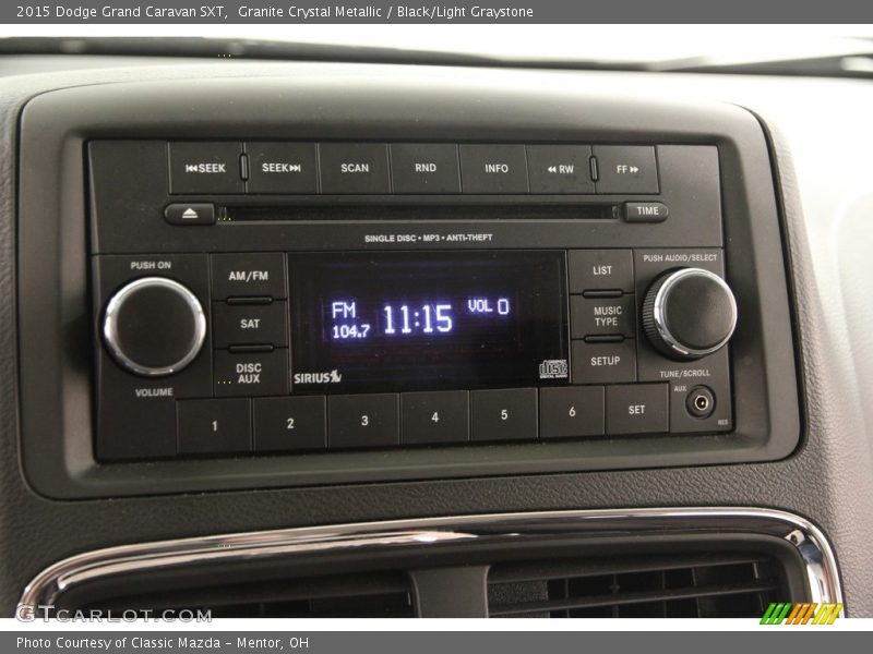 Granite Crystal Metallic / Black/Light Graystone 2015 Dodge Grand Caravan SXT